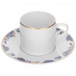 노블블루 에스프레소 컵 앤 소서 (둥근손잡이)