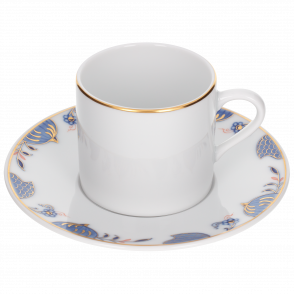 노블블루 에스프레소 컵 앤 소서 (둥근손잡이)