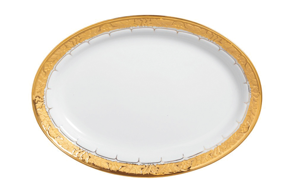 X-FORM 엑스폼 골드 오발 플레이터 36cm