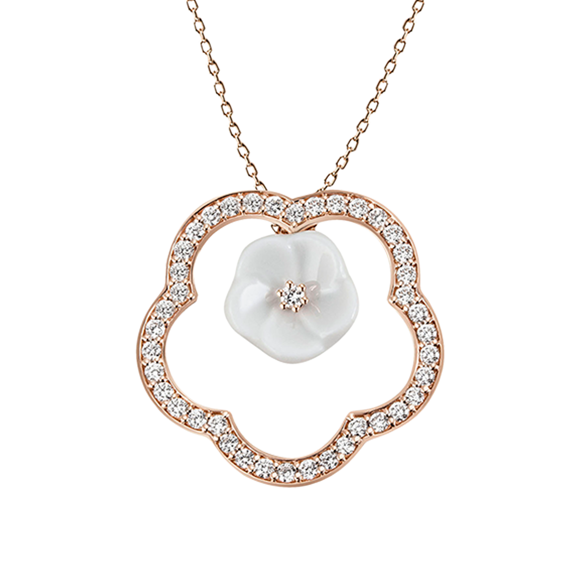 1739  프레임 목걸이 (로즈골드)