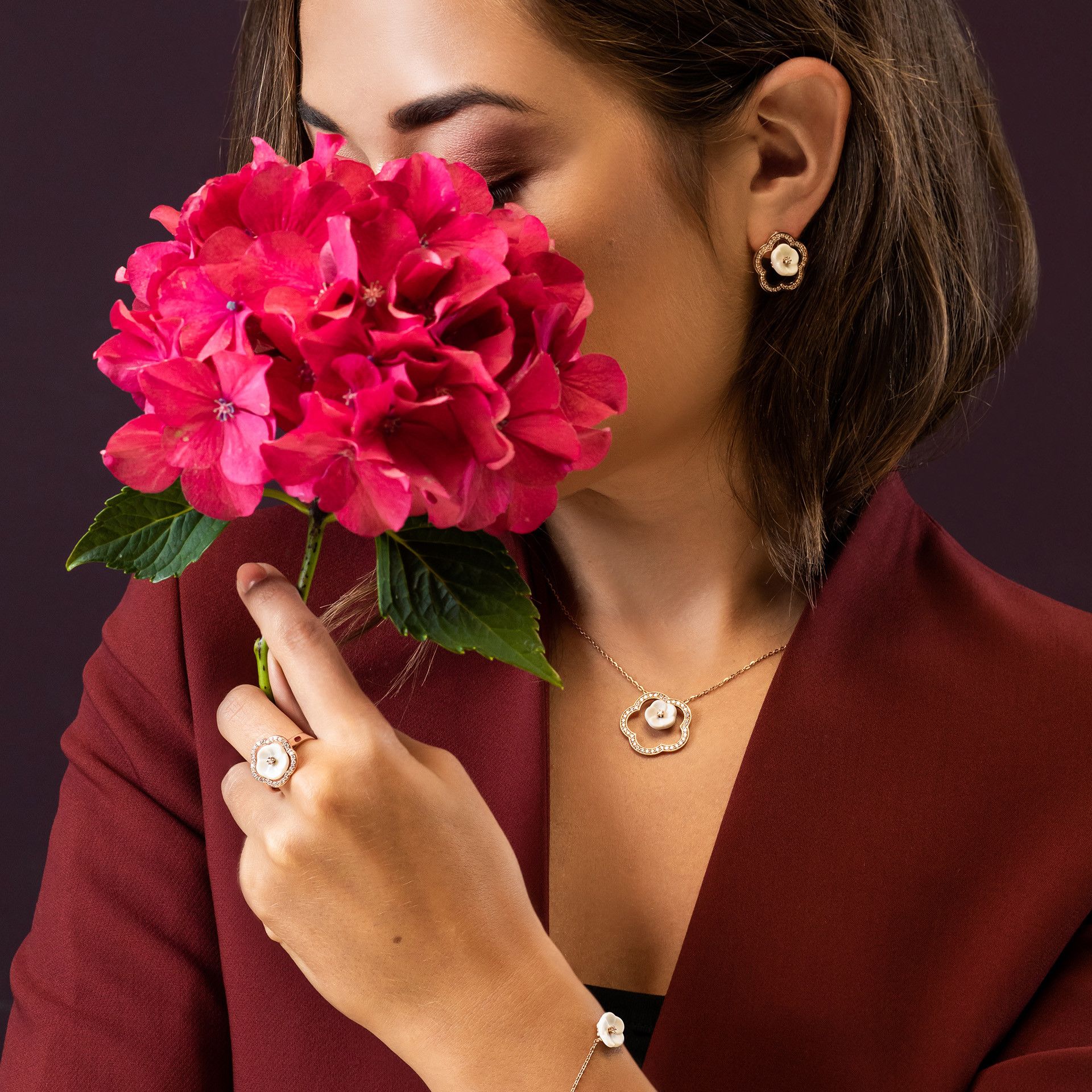 1739  프레임 목걸이 (로즈골드)