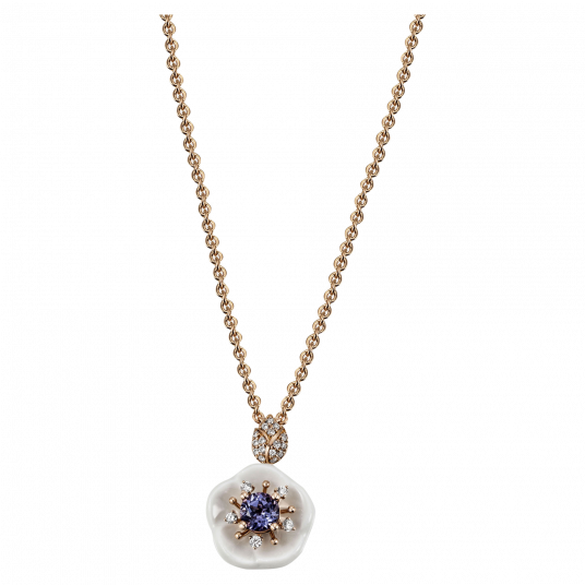 1739  탄자나이트 블루 목걸이 (로즈골드)