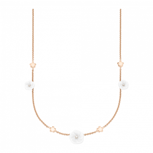 1739 부케 쓰리플라워 목걸이 (로즈골드)