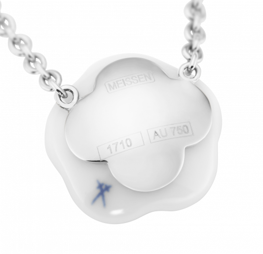 1739 부케 쓰리플라워 목걸이 (화이트골드)