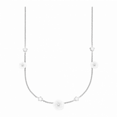 1739 부케 쓰리플라워 목걸이 (화이트골드)