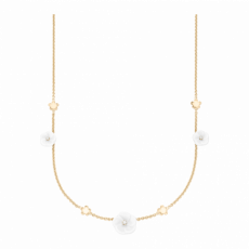 1739 부케 쓰리플라워 목걸이 (옐로우골드)