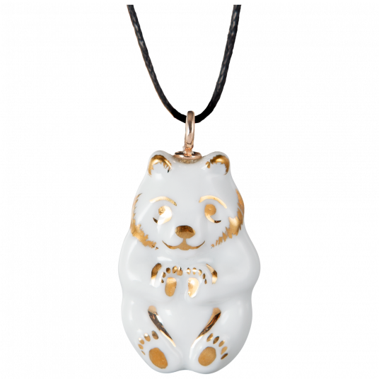 ANIMAL PENDANT PANDA MID RELIEF GOLD