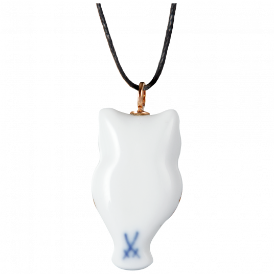 ANIMAL PENDANT OWL MID RELIEF GOLD