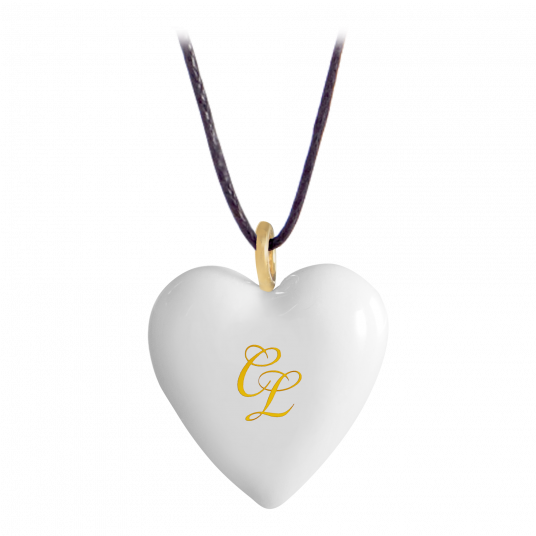 HEARTS MONOGRAM WITH 2 LETTERS IN GOLD