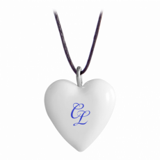 HEARTS MONOGRAM WITH 2 LETTERS IN COBALT BLUE