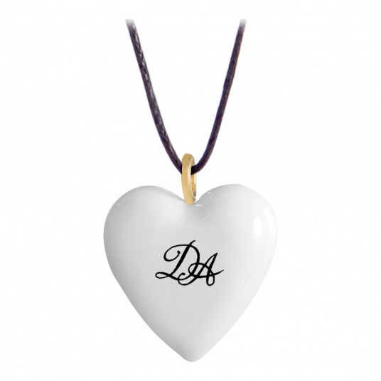 HEARTS MONOGRAM WITH 2 LETTERS IN BLACK