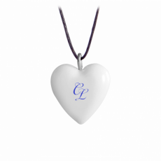 HEARTS MONOGRAM WITH 2 LETTERS IN COBALT BLUE