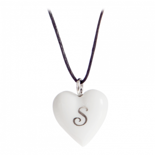HEARTS MONOGRAM WITH 1 LETTER IN PLATINUM