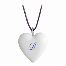 HEARTS MONOGRAM WITH 1 LETTER IN COBALT BLUE