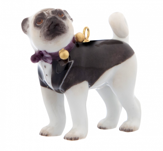 MEISSEN®-PUG PUG WITH TAILCOAT AND BOW TIE