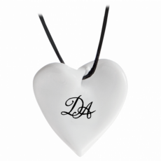 HEARTS MONOGRAM WITH 2 LETTERS IN BLACK