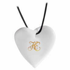 HEARTS MONOGRAM WITH 2 LETTERS IN GOLD