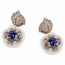 1739 탄자나이트 블루 귀걸이 (로즈골드)