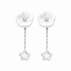 1739 부케 투블라썸 귀걸이 (화이트골드)