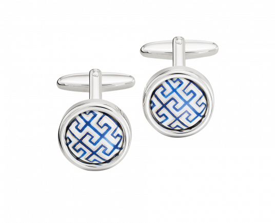 CUFFLINKS ROYAL PALACE BLUE/PLATINUM