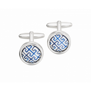 CUFFLINKS ROYAL PALACE BLUE/PLATINUM
