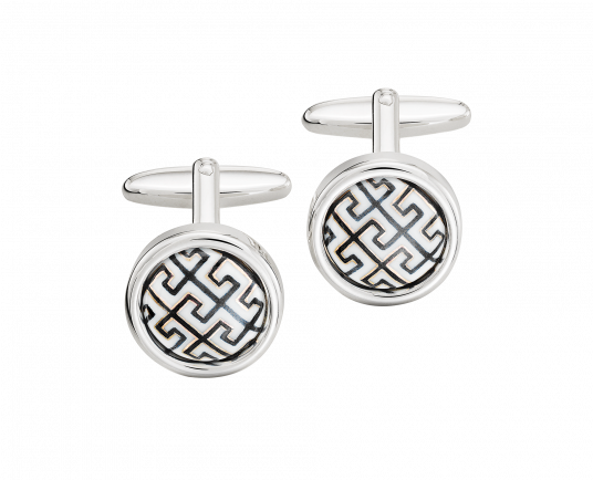 CUFFLINKS ROYAL PALACE BLACK/PLATINUM