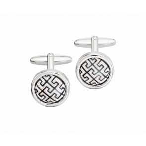 CUFFLINKS ROYAL PALACE BLACK/PLATINUM